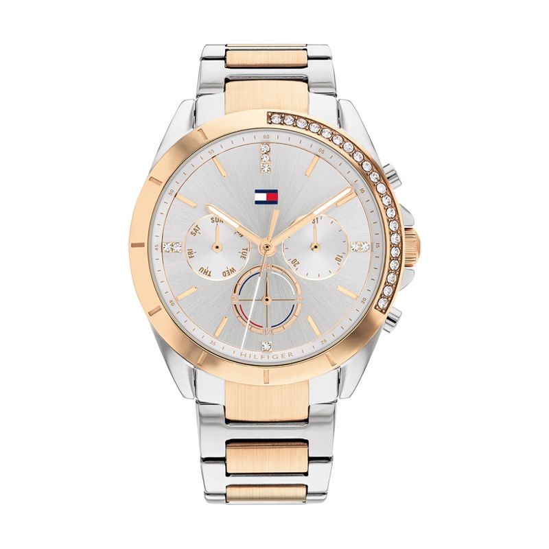 Tommy Hilfiger Kennedy Montre Femme Multifonction Acier Bicolore 1782387 Tommy Hilfiger Kennedy Montre Femme Multifonction Acier Bicolore 1782387