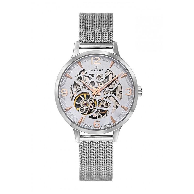 Certus Montre Femme Automatique Acier Milanais 641400 Certus Montre Femme Automatique Acier Milanais 641400