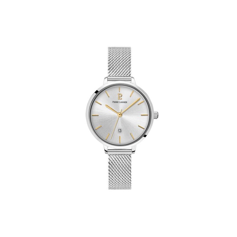 Pierre Lannier Echo Montre Femme Acier Argenté Milanais 031M621 Pierre Lannier Echo Montre Femme Acier Argenté Milanais 031M621