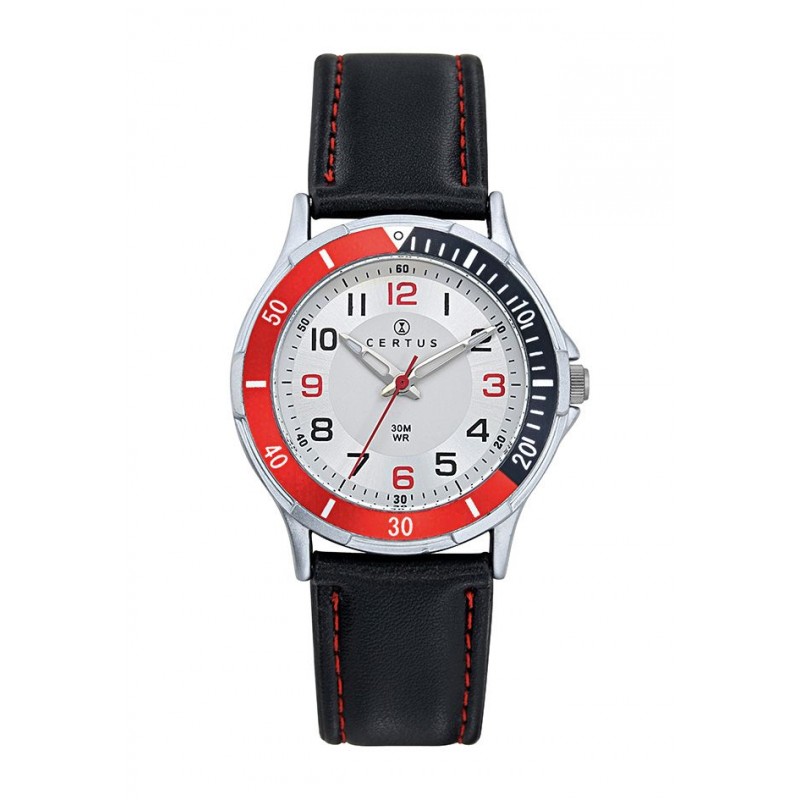 Certus Montre Enfant Cuir Synthétique Noir 647525 Certus Montre Enfant Cuir Synthétique Noir 647525