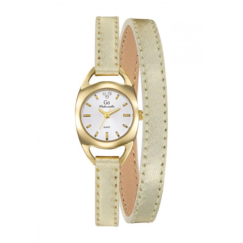 Montre femme tendance 2022 bracelet cuir double tour référence 699384