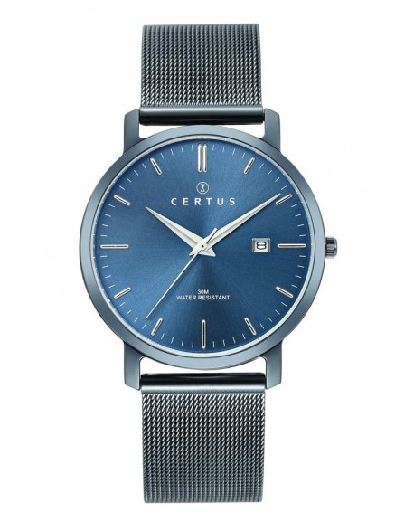 Certus Montre Homme Acier Bleu Milanais 616481