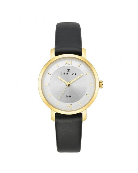 copy of Certus Montre Femme Acier Doré Cuir Rouge 646448