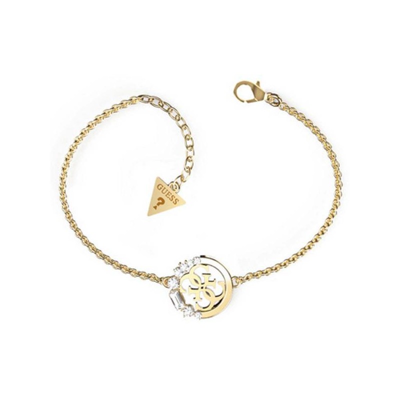 GUESS Bracciale Donna Matelassé Coin Doré Con Cristalli - Modello JUBB04594JWYGS, Elegante E Brillante
