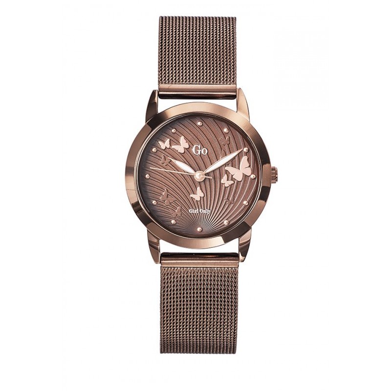 Montre Go Femme Papillon Acier Marron 695058 Montre Go Femme Papillon Acier Marron 695058