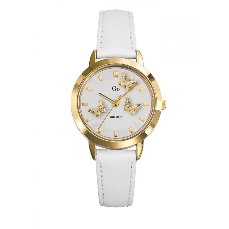 Montre Go Femme Cuir Blanc 698738 Montre Go Femme Cuir Blanc 698738