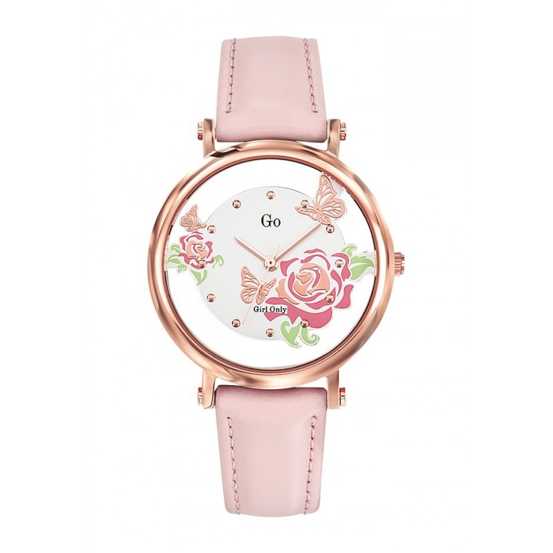 Montre Go Femme Rosé Cuir Rose 699104 Montre Go Femme Rosé Cuir Rose 699104