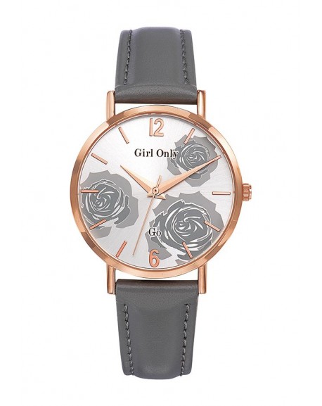 Montre Go Femme Rosé Cuir Gris 699038