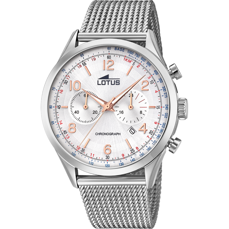 Montre Lotus homme Chrono Acier Milanais 18555/1 Montre Lotus homme Chrono Acier Milanais 18555/1