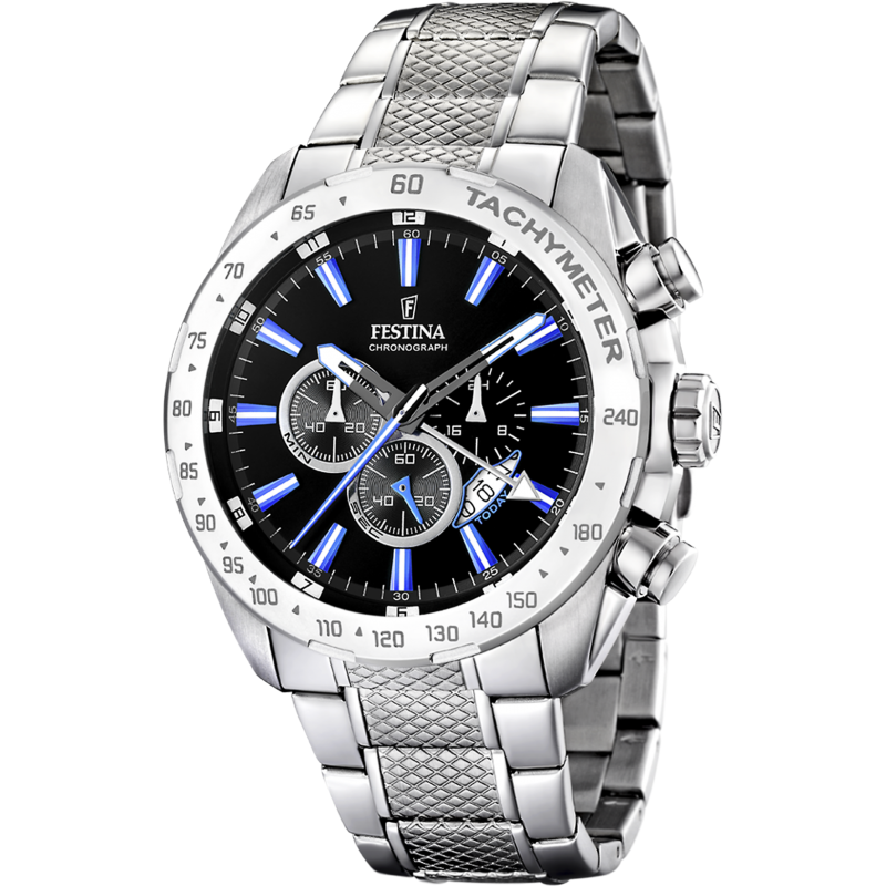 Montre Festina Homme Chrono Acier F16488/3 Sport - 100 Mètres Montre Festina Homme Chrono Acier F16488/3 Sport - 100 Mètres