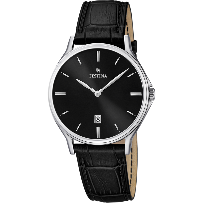 Festina Montre Homme Acier Cuir Noir F16745/5 Festina Montre Homme Acier Cuir Noir F16745/5