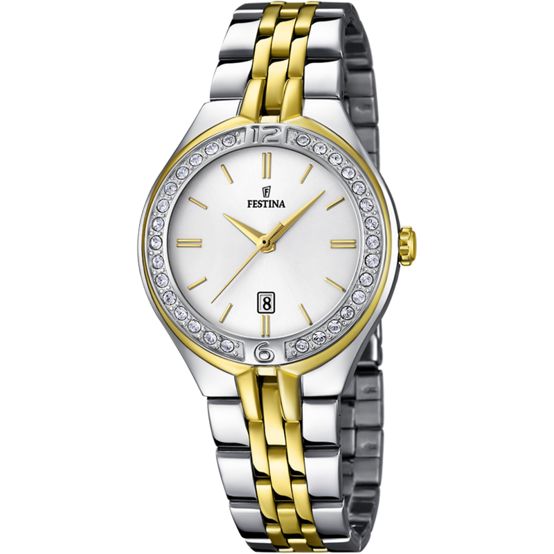 Montre Festina Femme Strass Acier Bicolore F16868/1 Montre Festina Femme Strass Acier Bicolore F16868/1