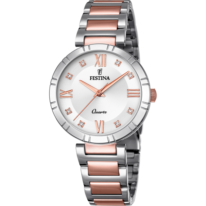 Festina Montre Femme Mademoiselle Acier Bicolore Rosé F16937/D Festina Montre Femme Mademoiselle Acier Bicolore Rosé F16937/D