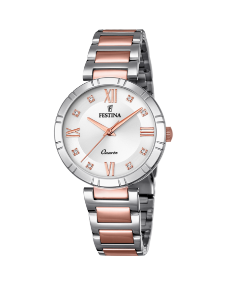 Festina Montre Femme Mademoiselle Acier Bicolore Rosé F16937/D