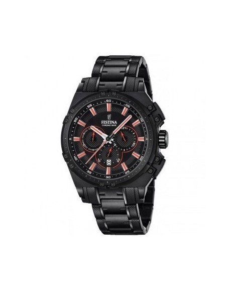 Montre Festina Homme Chrono Bike Chrono Acier Noir F16969/4 Sport - 100 Mètres