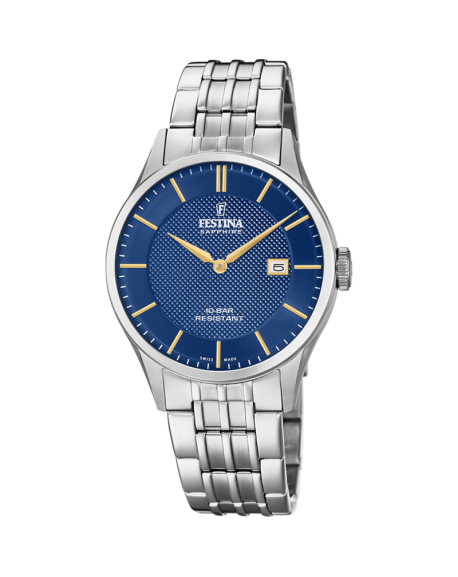 copy of Festina Montre Homme Acier Cuir Bleu F20358/3