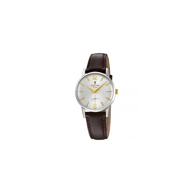 Montre Festina femme Extra acier cuir marron F20254/2 Montre Festina femme Extra acier cuir marron F20254/2