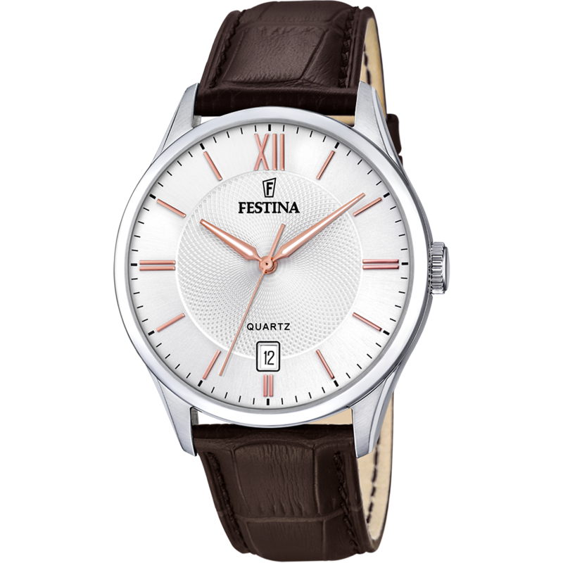 Festina Cabellero Montre Homme Acier Cuir Marron F20426/4 Festina Cabellero Montre Homme Acier Cuir Marron F20426/4