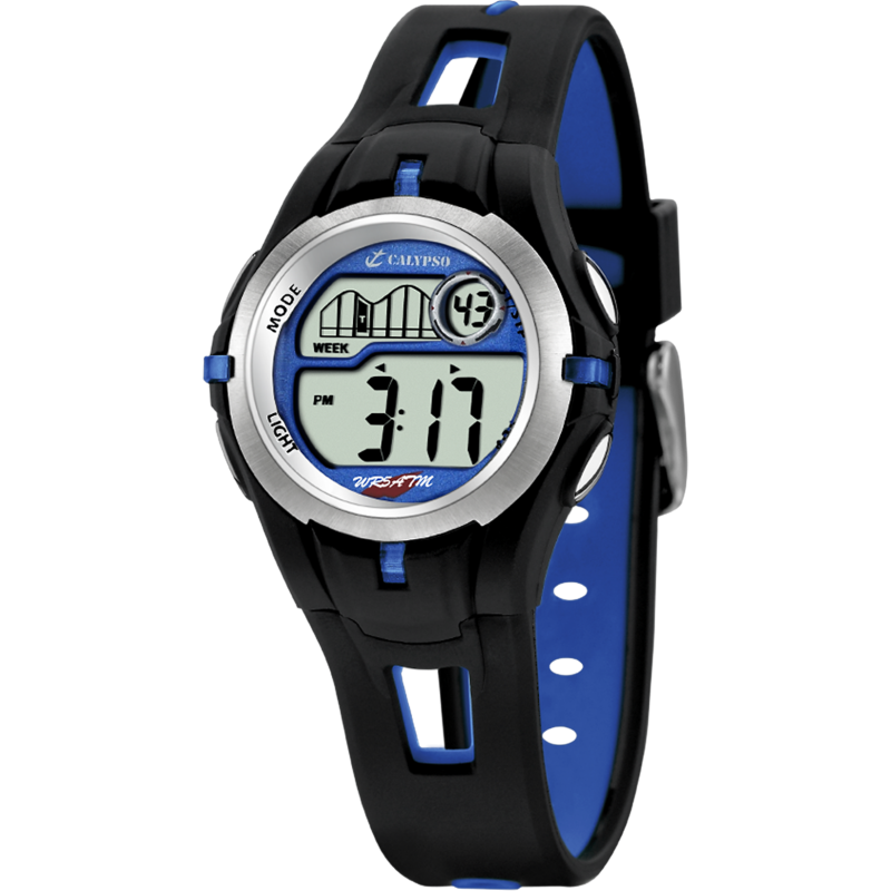 Calypso Montre Junior Digital Chrono Résine Noir et Bleu K5506/3 Calypso Montre Junior Digital Chrono Résine Noir et Bleu K5506/3