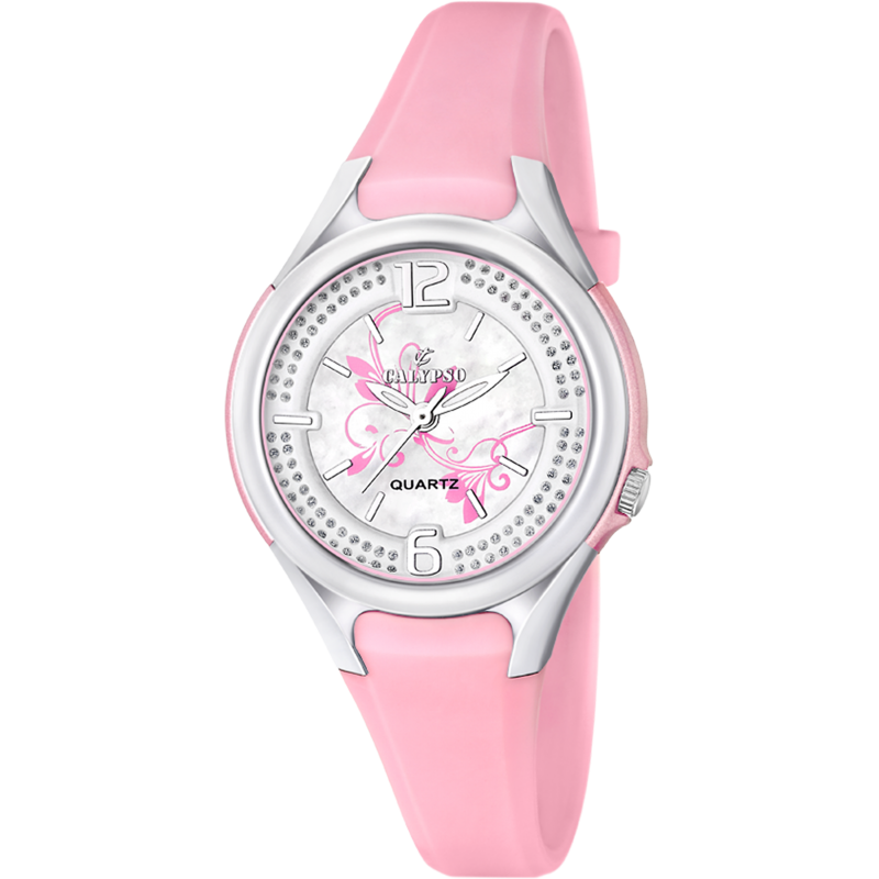 Calypso Sweet Time Montre Femme Bracelet Silicone Rose K5575/2