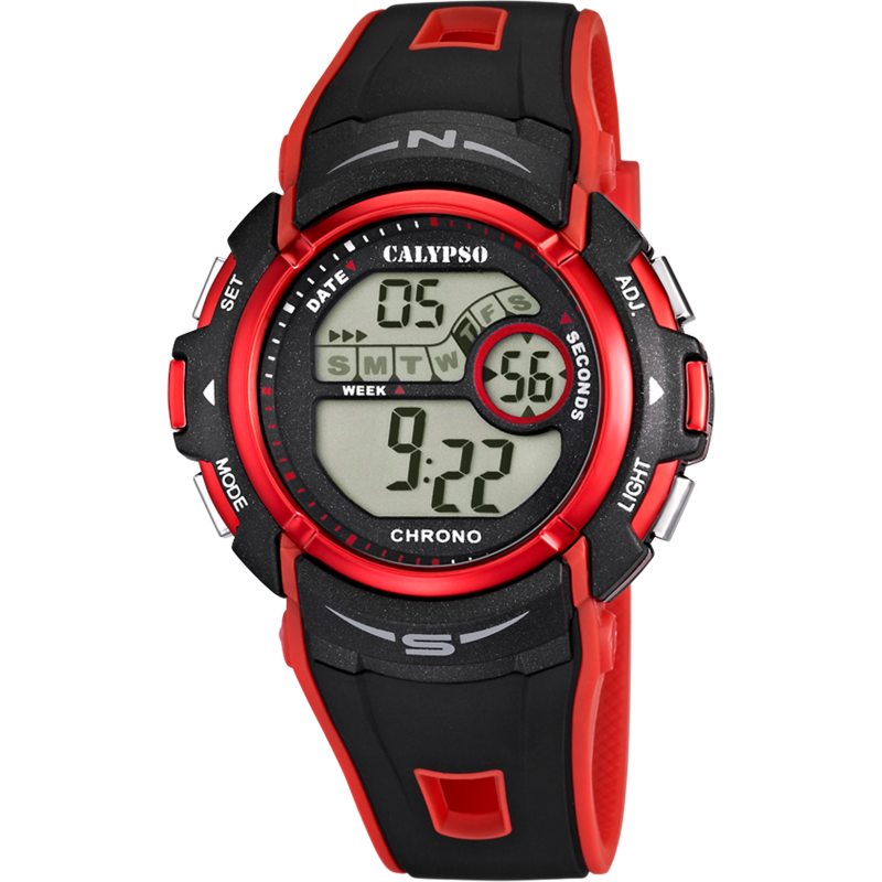 Montre Calypso Homme Chrono Résine Noir K5610/5 Sport - 100 Mètres Montre Calypso Homme Chrono Résine Noir K5610/5 Sport - 100 Mètres