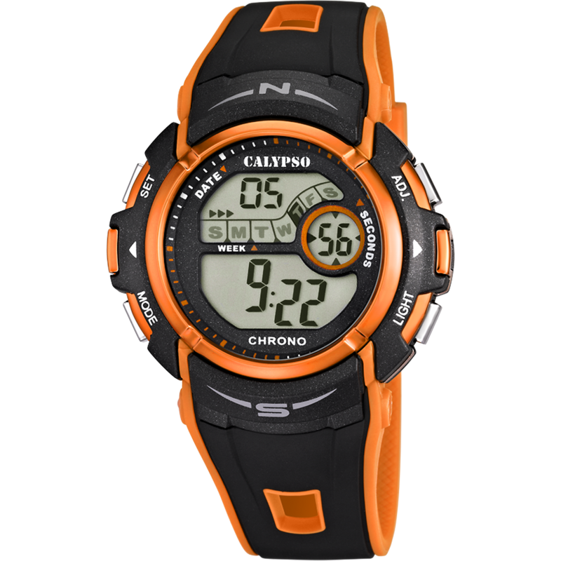 Montre Calypso Homme Chrono Résine Noir K5610/7 Sport - 100 Mètres Montre Calypso Homme Chrono Résine Noir K5610/7 Sport - 100 Mètres
