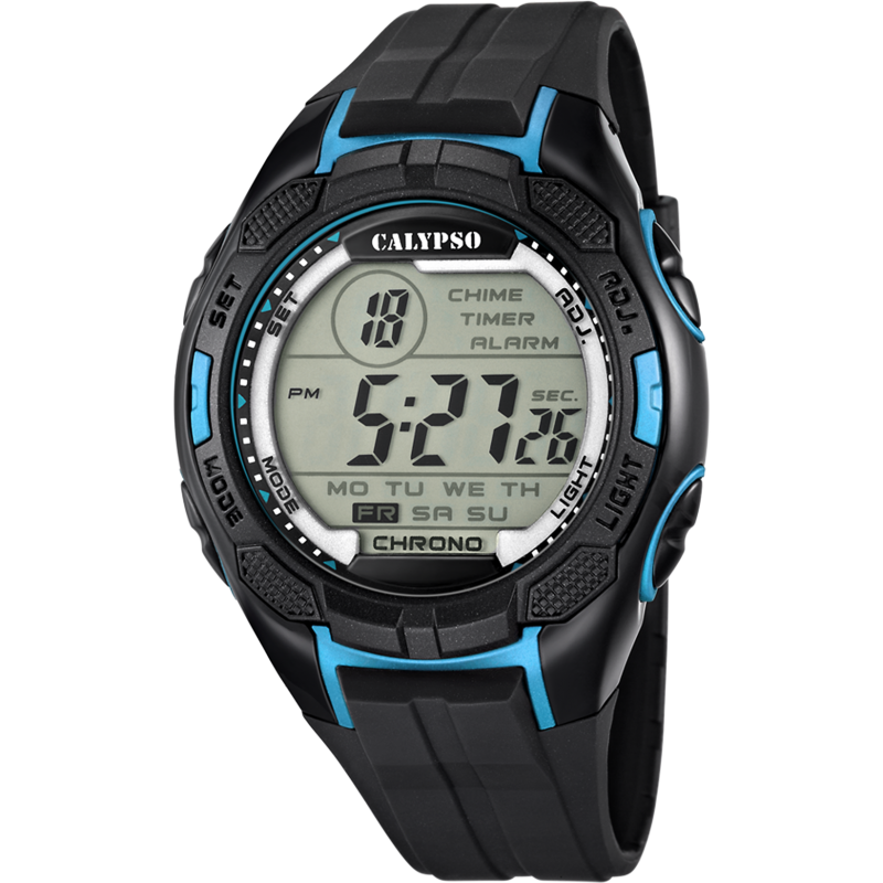 Calypso Montre Homme Digital Chrono Silicone Noir K5627/2 Calypso Montre Homme Digital Chrono Silicone Noir K5627/2