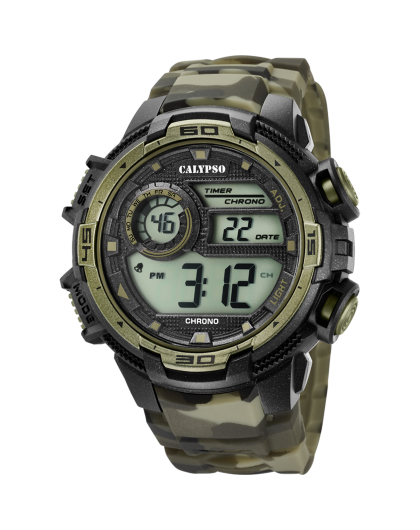 Calypso X-Trem Montre homme cadran Digital bracelet Vert camouflage-K5723/6