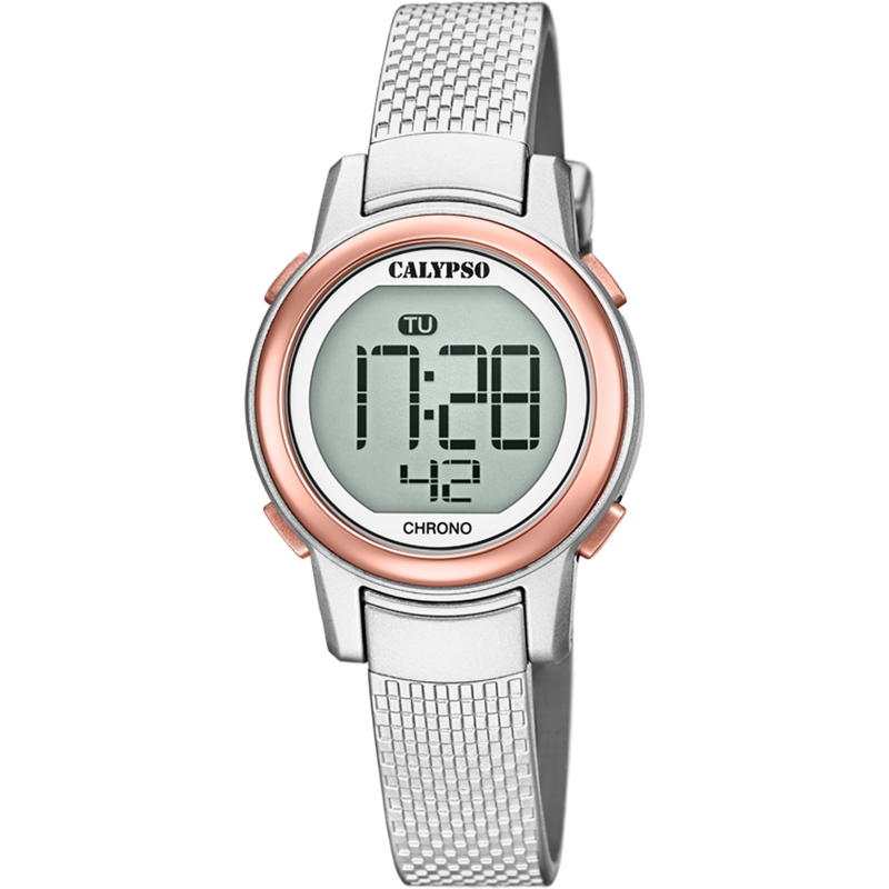 Calypso Montre Femme Digital Crush Chrono Résine Grise K5736/2 Calypso Montre Femme Digital Crush Chrono Résine Grise K5736/2