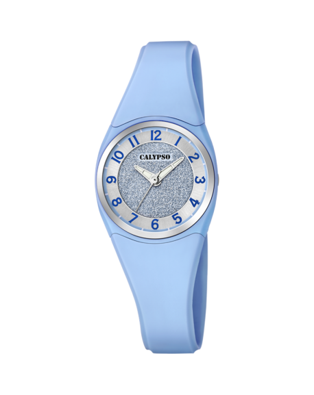 Calypso Trendy Montre Femme Cadran Bleu Bracelet Silicone Bleu-K5752/3