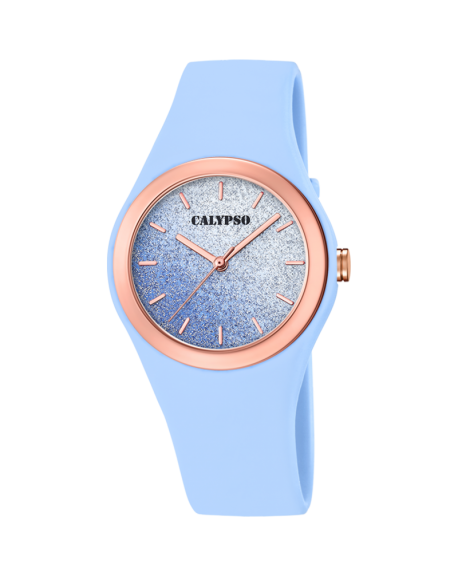 Calypso Seul Le Temps Montre femme cadran Bleu bracelet Bleu-K5755/4