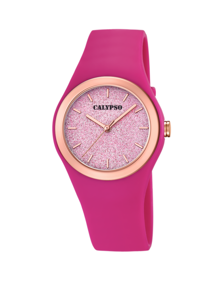 Calypso Seul Le Temps Montre femme cadran Rose bracelet Fushia-K5755/5