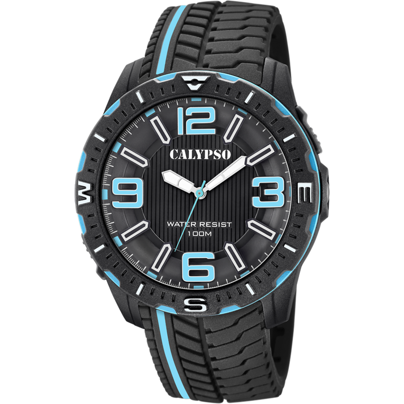 Calypso Street Style Montre Homme Cadran Noir Bracelet Noir-K5762/2