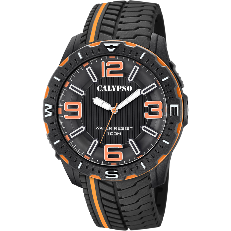 Calypso Street Style Montre Homme Cadran Noir Bracelet Noir-K5762/3 Calypso Street Style Montre Homme Cadran Noir Bracelet Noir-K5762/3