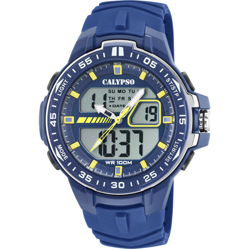 Calypso Street Style Montre Homme Double Affichage Bracelet Bleu-K5766/1 Calypso Street Style Montre Homme Double Affichage Bracelet Bleu-K5766/1