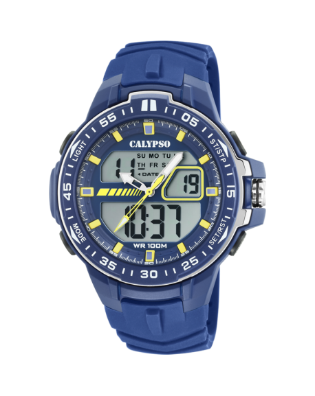 Calypso Street Style Montre Homme Double Affichage Bracelet Bleu-K5766/1 - 100m