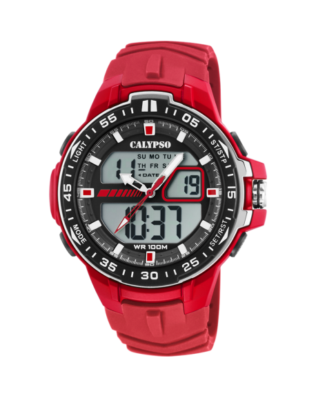 Calypso Street Style Montre Homme Double Affichage Bracelet Rouge-K5766/2