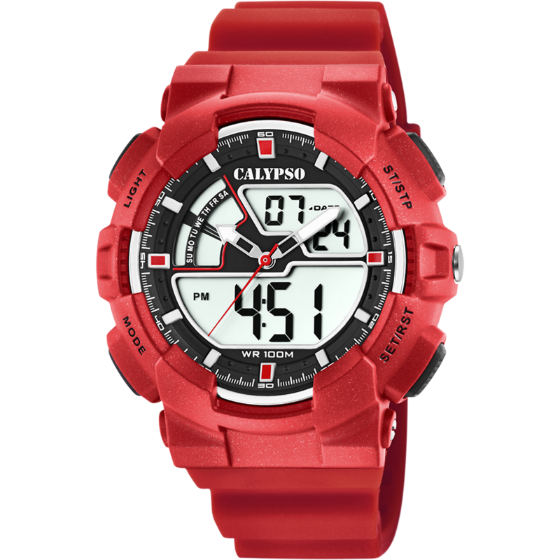 copy of Calypso Street Style Montre Homme Double Affichage Bracelet Rouge-K5766/2