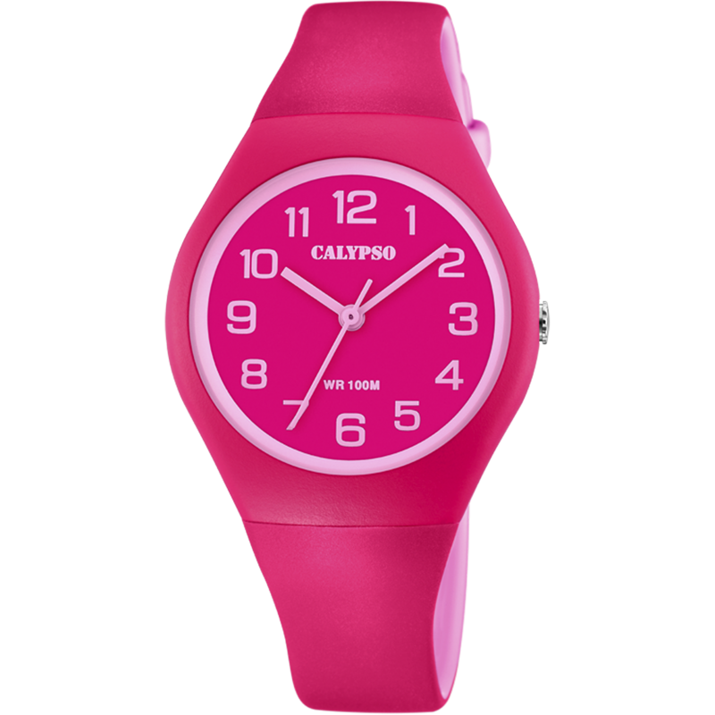 Calypso Sweet Time Montre Femme Cadran Rose Bracelet Silicone Rose-K5777/3 Calypso Sweet Time Montre Femme Cadran Rose Bracelet Silicone Rose-K5777/3