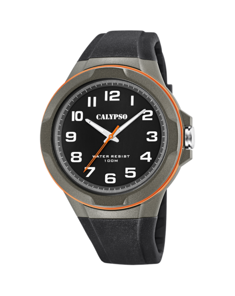 Calypso Sweet Time Montre Homme Cadran Noir Bracelet Silicone Noir-K5781/4