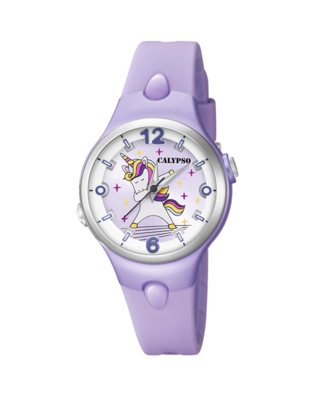 Calypso Sweet Time Montre Junior Bracelet Résine Violet K5784/3