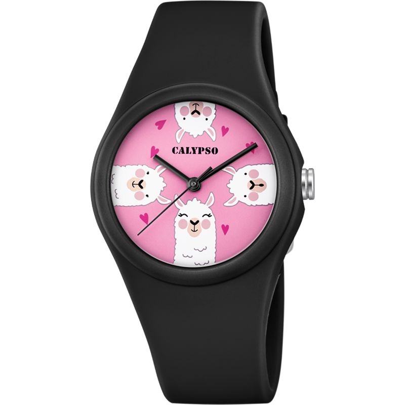 Calypso Sweet Time Montre Fille Bracelet Résine Noire K5789/6