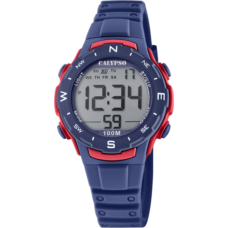 Calypso Montre Junior Digital Chrono Résine Bleu K5801/4 Calypso Montre Junior Digital Chrono Résine Bleu K5801/4