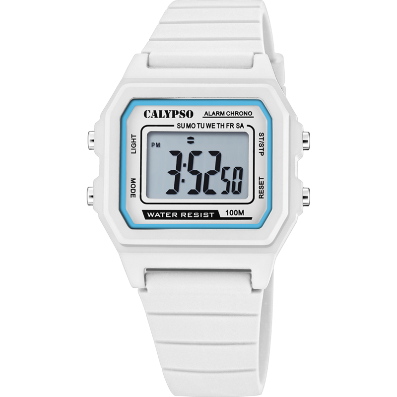 Calypso Junior Chrono Bracelet Silicone Blanc K5805/1