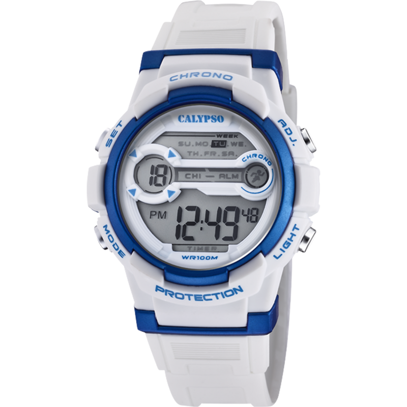 Calypso Junior Chrono Bracelet Silicone Blanc K5808/1