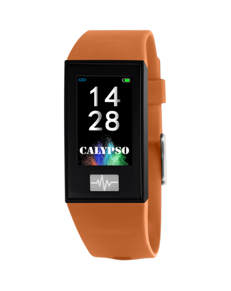 Calypso Montre Connectée Mixte Digital Smartime Silicone Orange K8500/3
