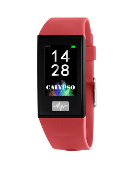 Calypso Montre Connectée Mixte Digital Smartime Silicone Rouge K8500/4
