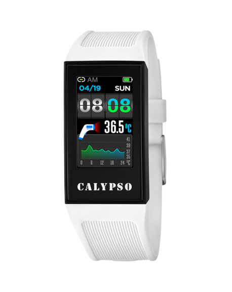 Calypso Montre Connectée Mixte Digital Smartime Silicone Blanc K8501/1