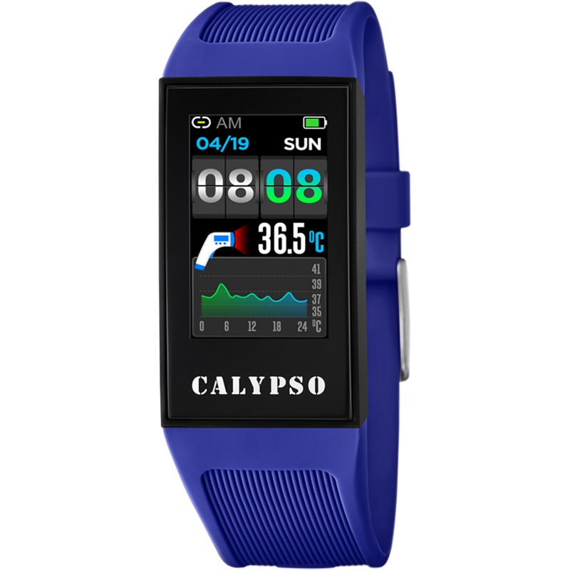 Calypso Montre Connectée Mixte Digital Smartime Silicone Bleu K8501/2