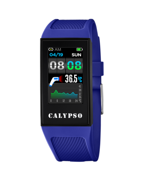 Calypso Montre Connectée Mixte Digital Smartime Silicone Bleu K8501/2